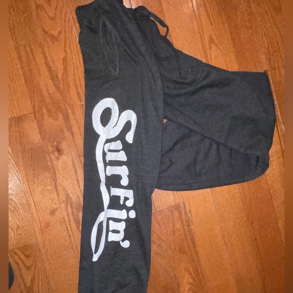 Aviator Nation Men or Women Surfin Dark Gray/Black Sweatpants 🖤 Large - Picture 9 of 13